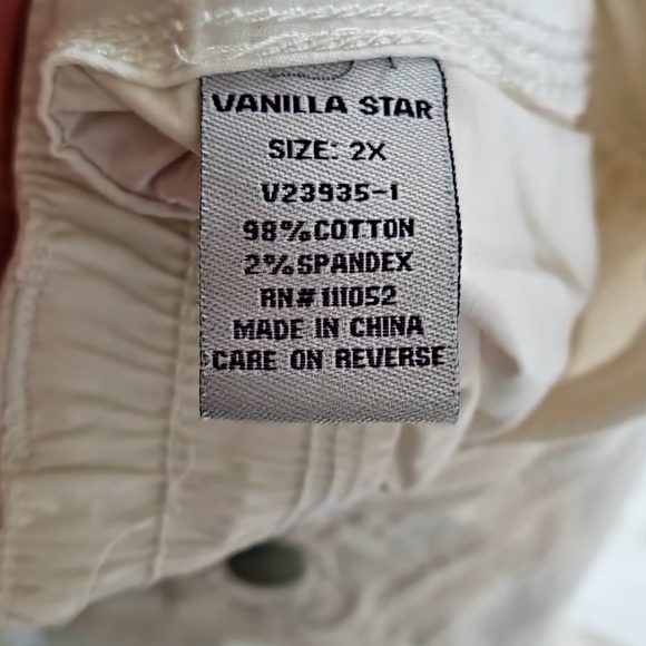 Vanilla‎ Star Womens White Stretch Cargo Pants Size 2xl Streetwear Comfy - Picture 7 of 7